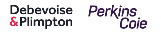 Logos for Debevoise & Plimpton LLP and Perkins Coie LLP